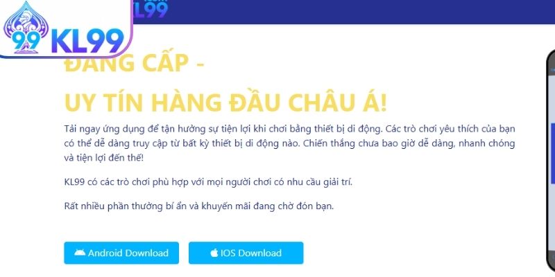 Tải app KL99 về iOS
